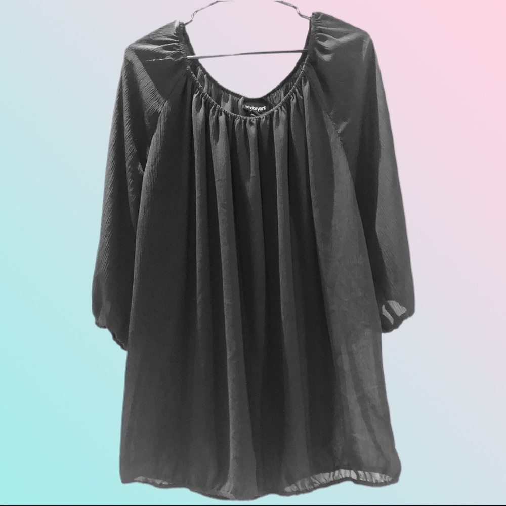 Lane Bryant Sheer Peasant Top